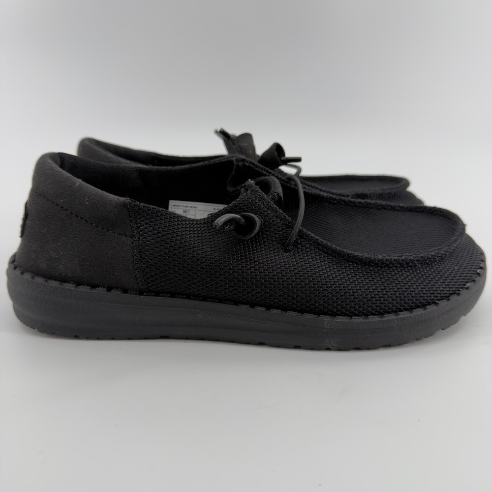 Hey Dude Wendy Funk Mono Black Slip On‎ Loafers Womens 7 Sneakers